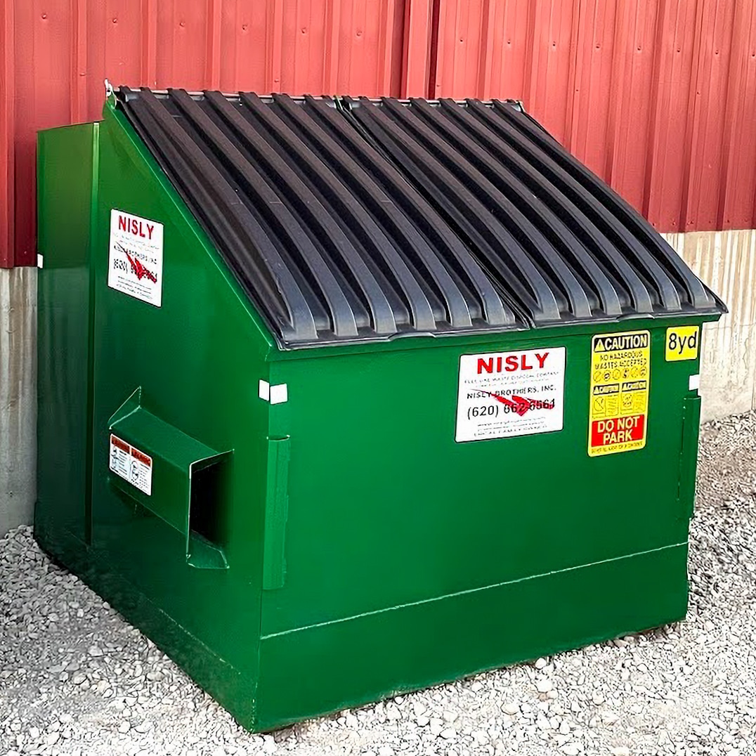 8 yard container commercial trash services near hutchinson kansas commerical waste management