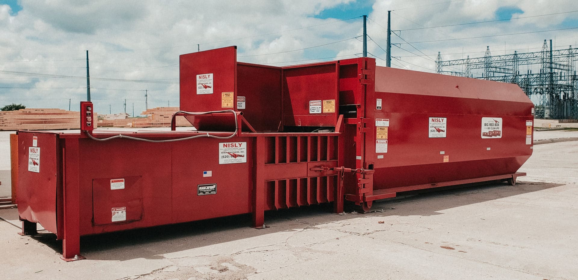 commercial trash compactor for commercial trash services in central kansas in reno county