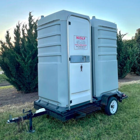 double u tow portable toilet economical remote job site option in reno county kansas