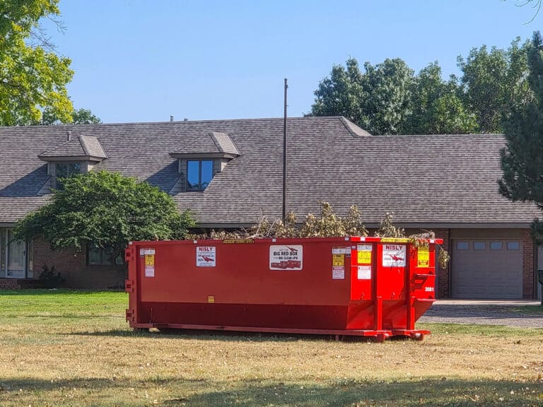 30 yard roll off dumpster for brush cleanup in hutchinson