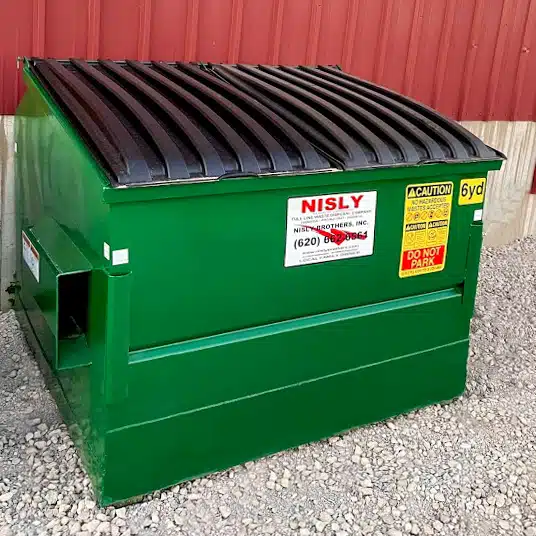 6 yard small front load temporary dumpster for rent near hutchinson kansas perfect for small residential projects