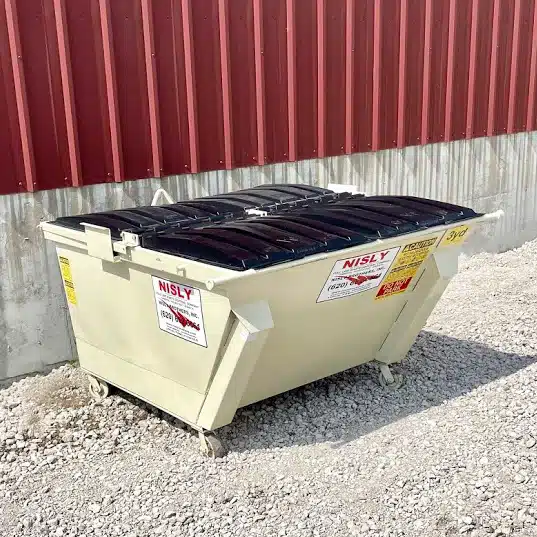 3 yard container for rural residential trash collection in stafford county kansas