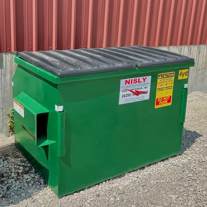 4 yard container for commercial waste service in south hutchinson kansas
