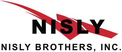 nisly brothers trash service logo with black text